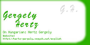 gergely hertz business card